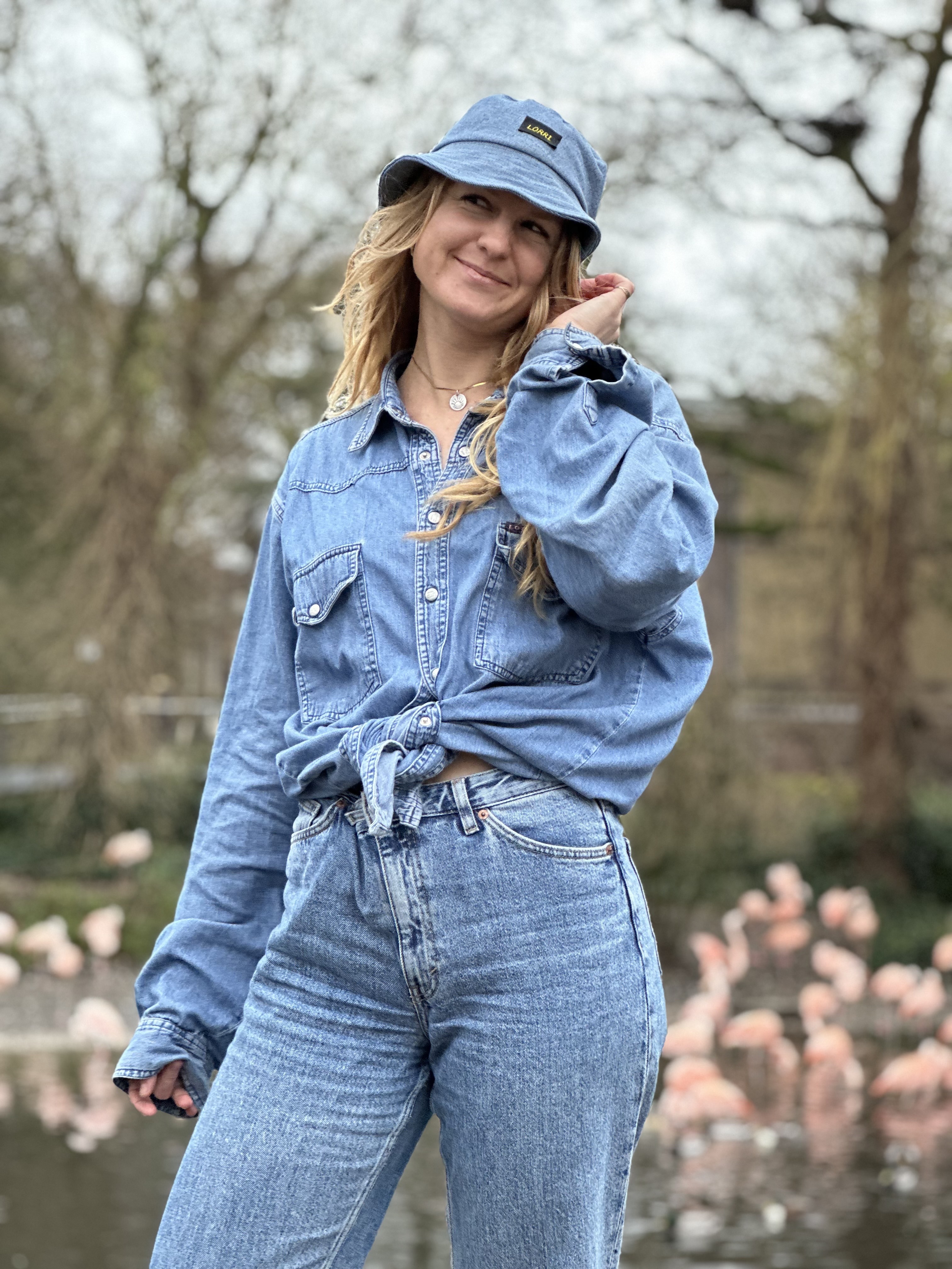 Denim Hat Side View